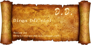 Dinga Dániel névjegykártya